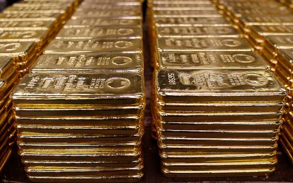 Bars of 250 gram fine gold are stored at a plant of gold refiner and bar manufacturer Argor-Heraeus SA in the southern Swiss town of Mendrisio. (REUTERS)