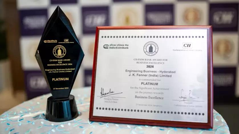 JK Fenner wins the prestigious platinum category award at the 32nd CIIExcellence Summit