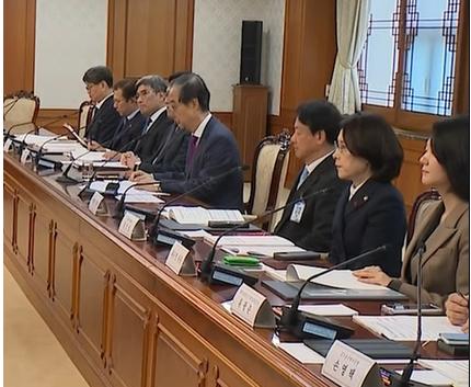 Acting President and Prime Minister Han Duck-soo (fourth from the right) presides over the 7th National Advanced Strategic Industry Committee meeting held at the Government Complex Seoul on Dec. 20. (The Prime Minister's Office)