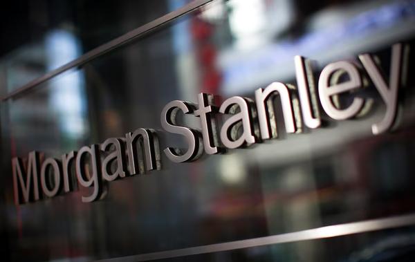 The corporate logo of financial firm Morgan Stanley is pictured on the company's world headquarters in the Manhattan borough of New York City, January 20, 2015. REUTERS