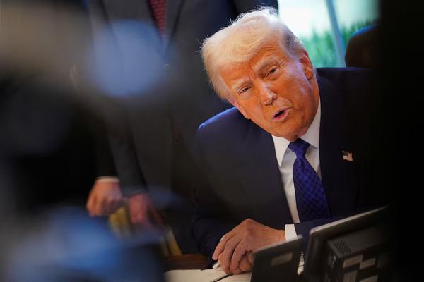 U.S. President Donald Trump speaks, as he signs an executive order in the Oval Office, at the White House in Washington, D.C., U.S. Feb. 14, 2025. Reuters