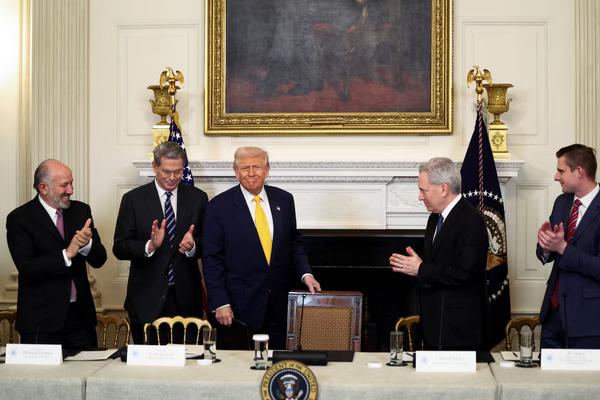 U.S. President Donald Trump is applauded at the White House Crypto Summit at the White House in Washington, D.C., U.S., March 7, 2025. REUTERS