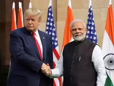 US President Trump with PM Modi